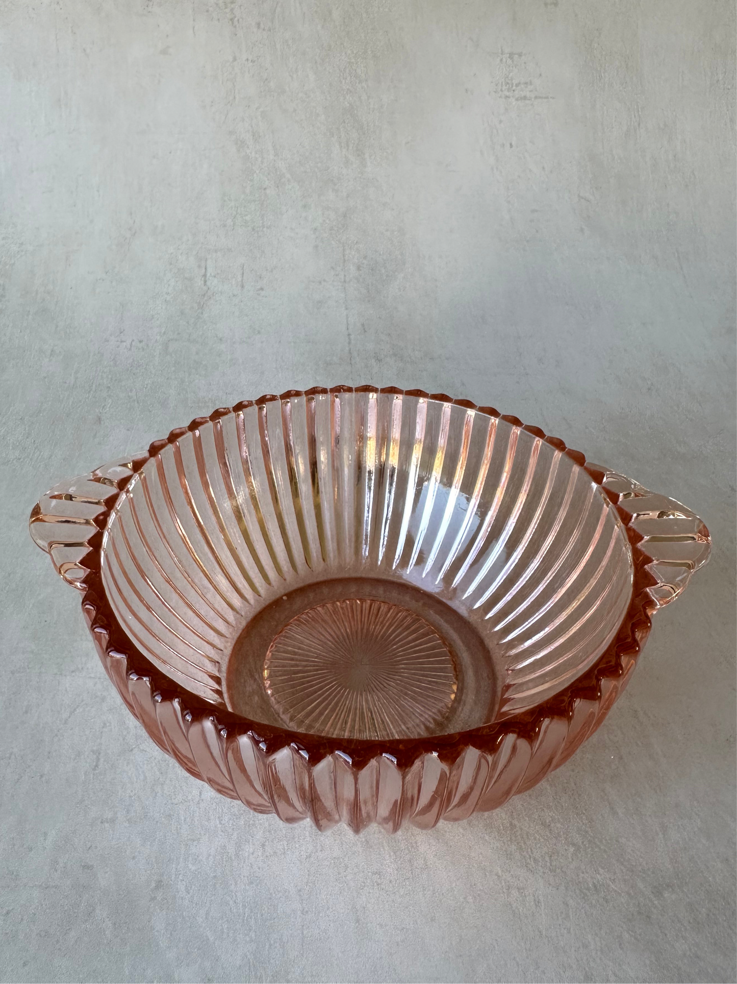 Vintage Pink Depression Glass bowl