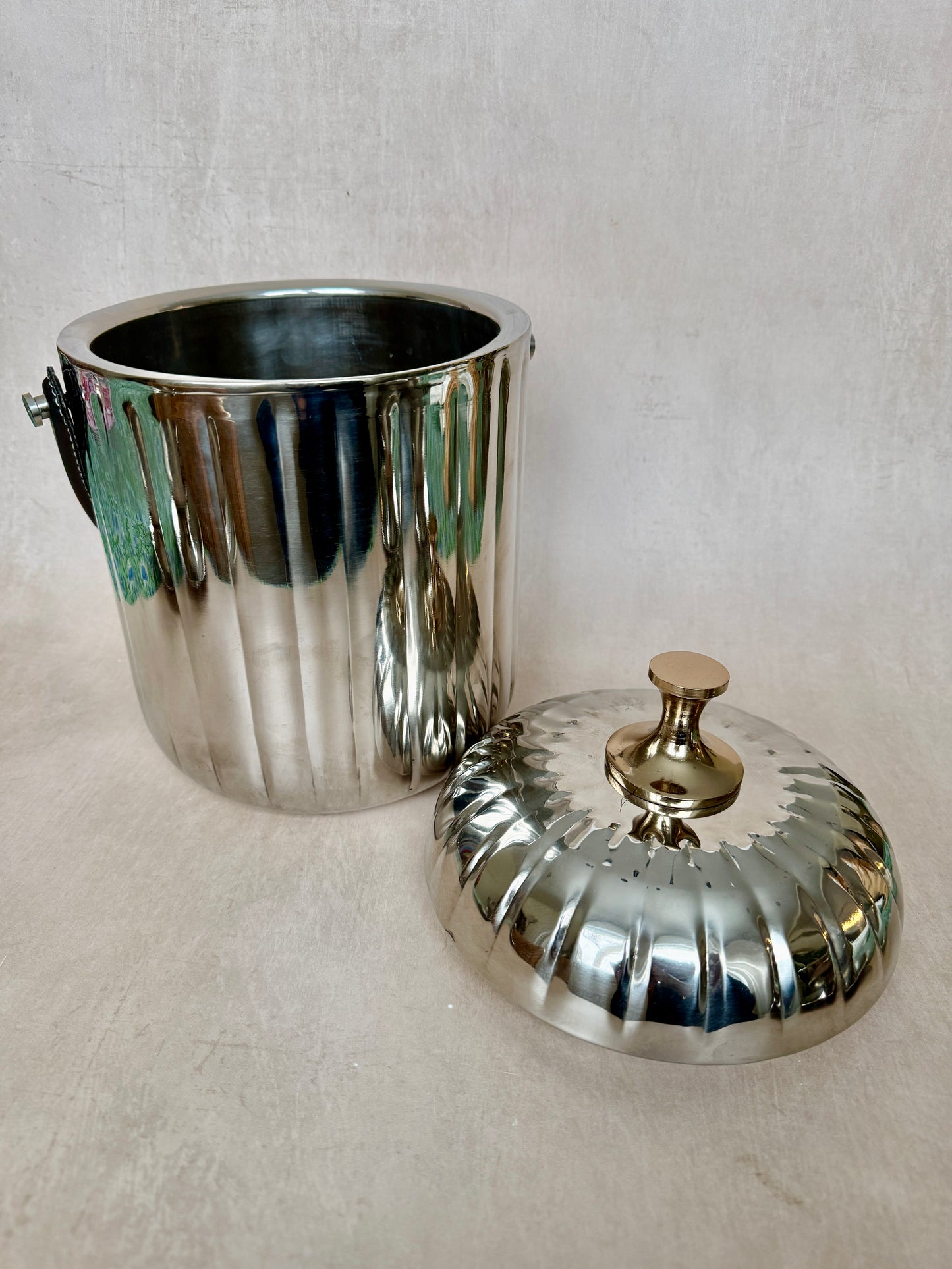 Vintage Stainless Steel Ice Bucket