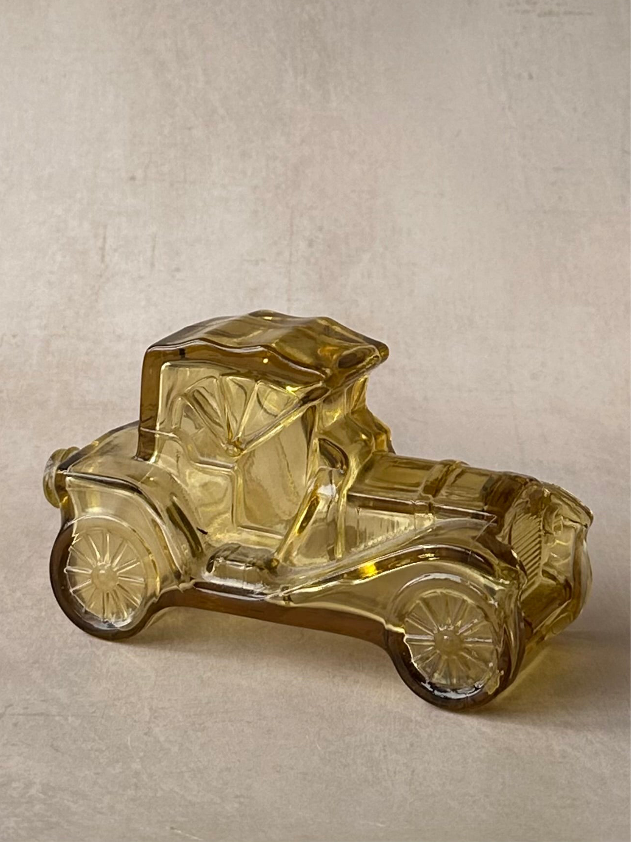Vintage Amber Glass Avon Packard Roadster