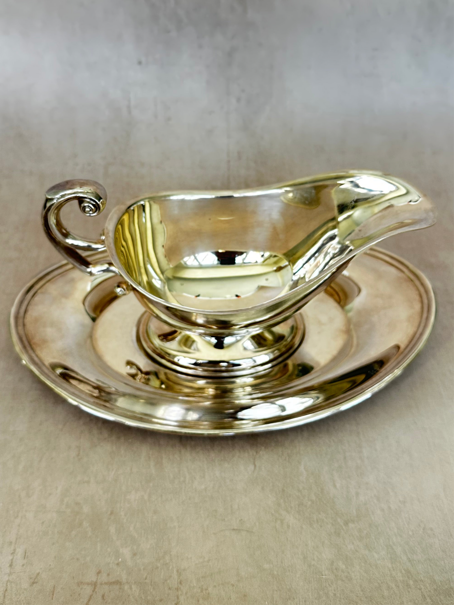 Antique 1940’s Morton-Parker - Marlboro Plate - Gravy Boat and Dish