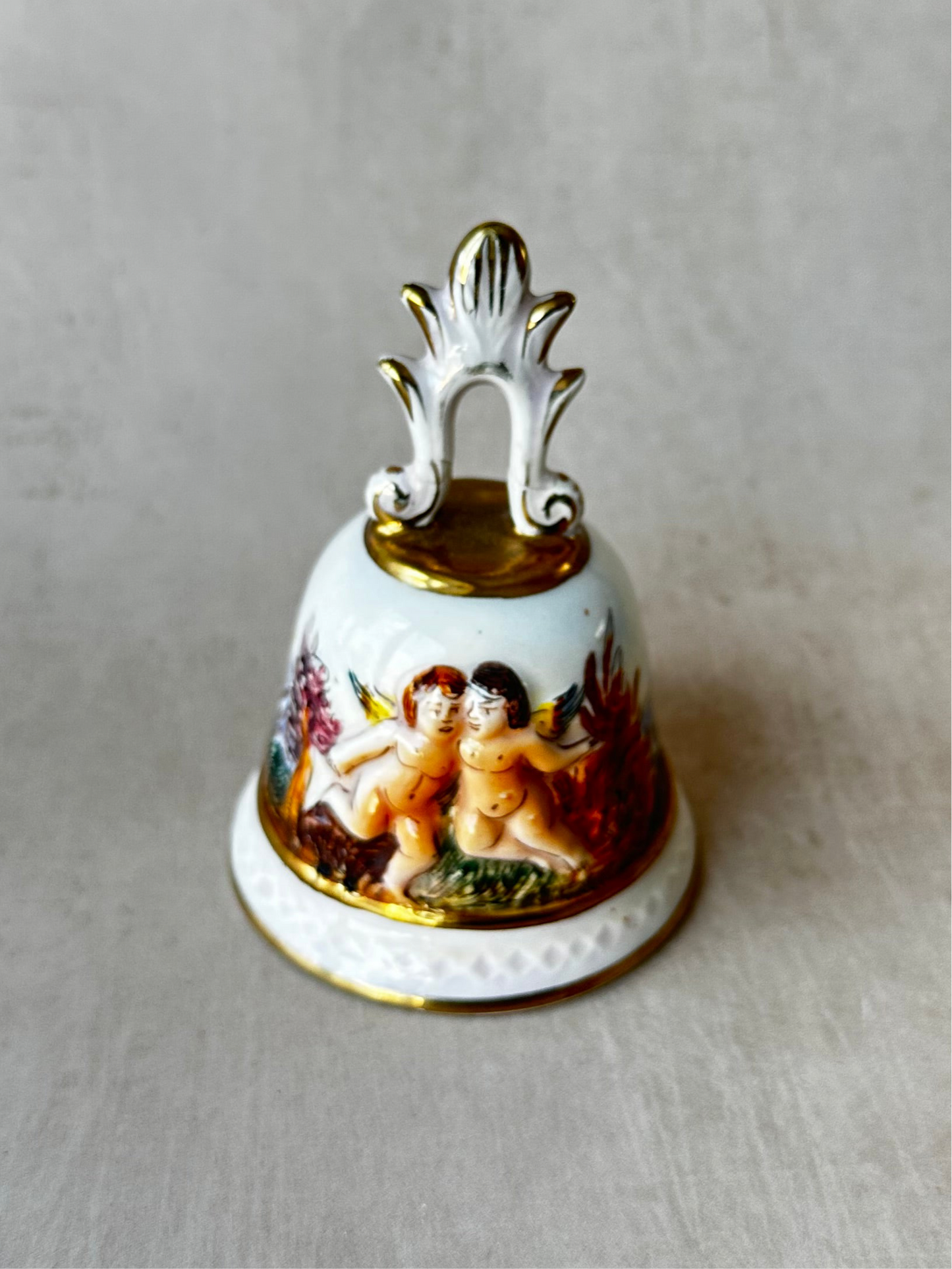 Antique Ornate Capodimonte Bell with clapper