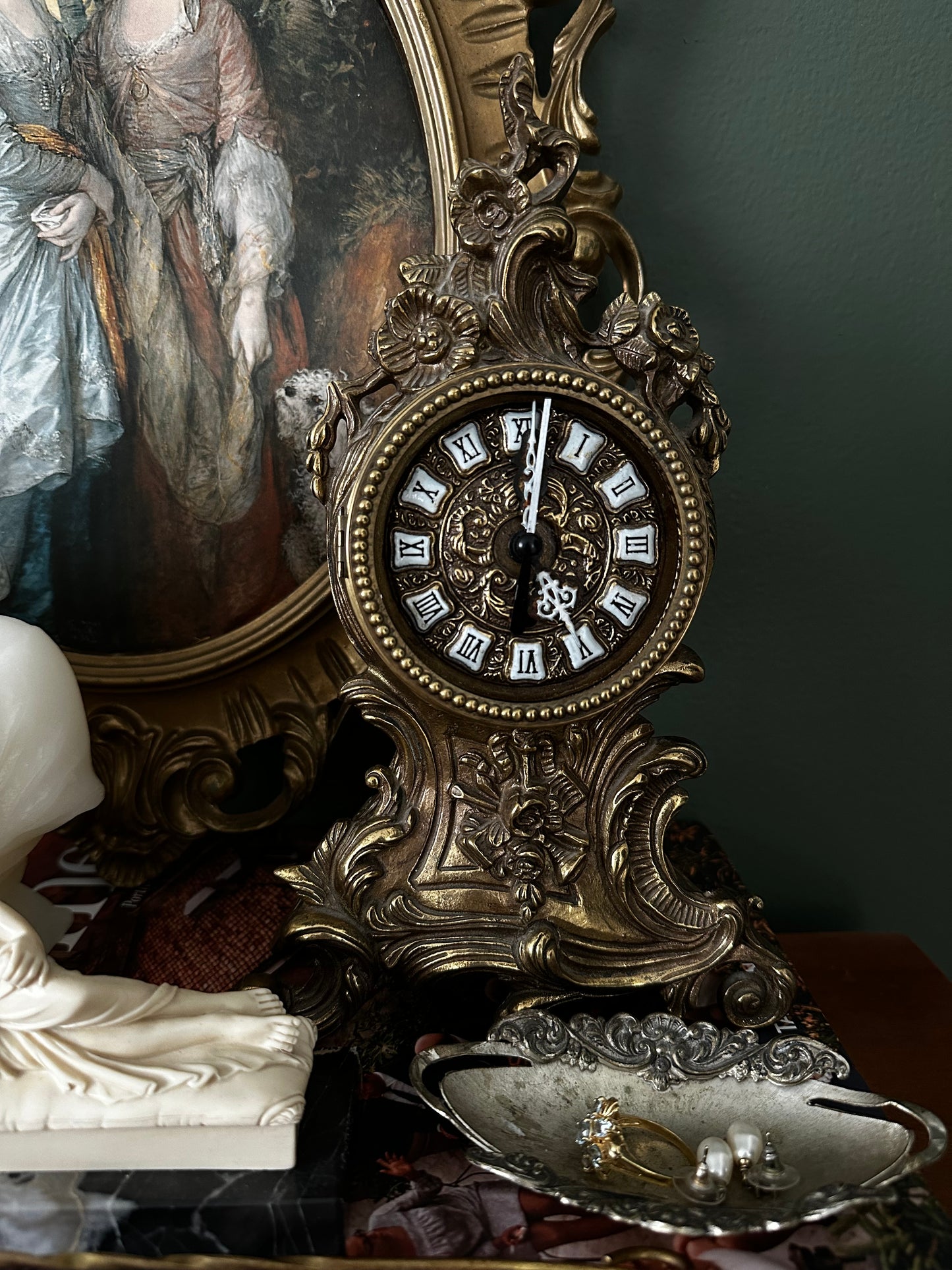 Brass Louis XVI replica clock made in France