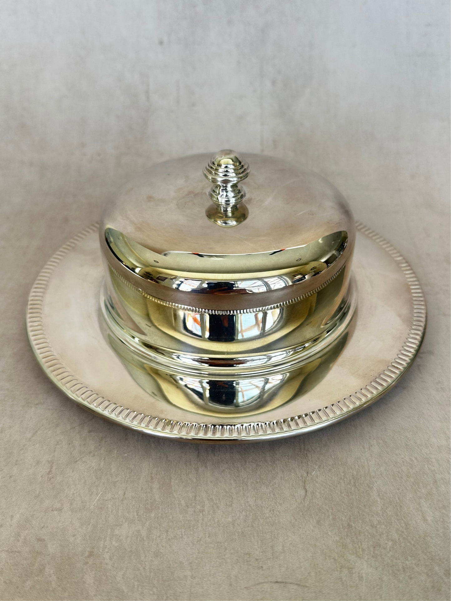 Antique Morton-Parker - Marlboro Plate Covered Butter Serving Dish with Glass Insert