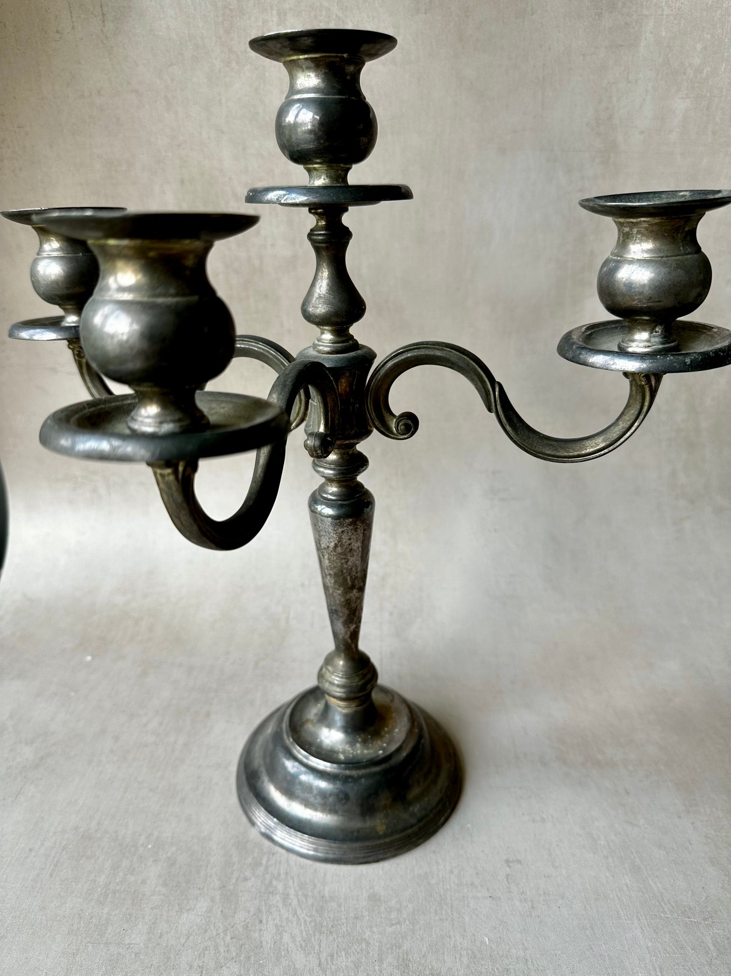 Silver Plated 4 Candle Candelabra