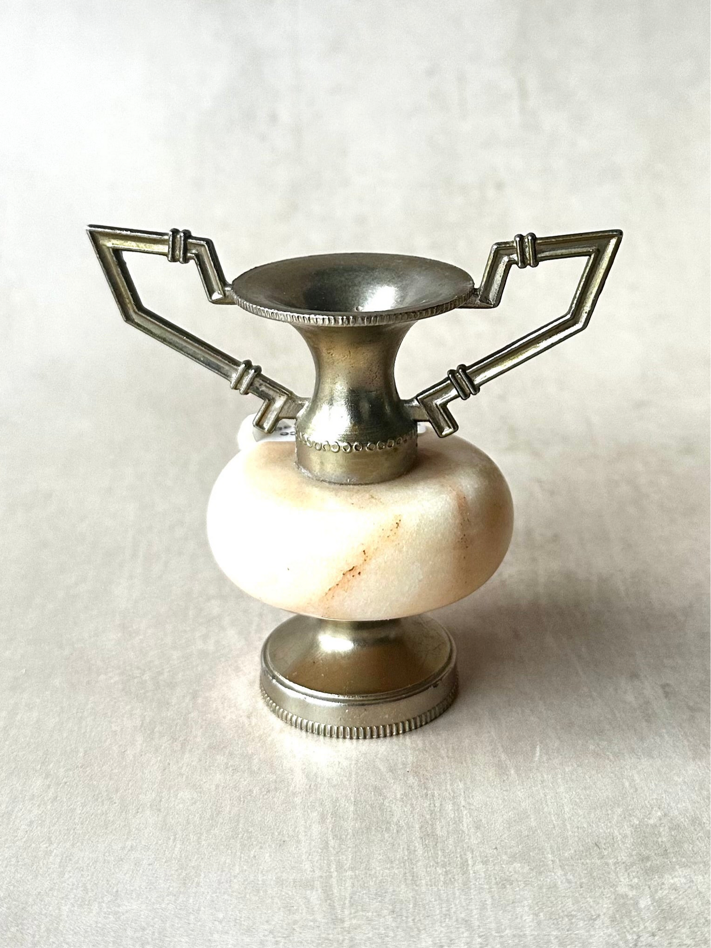 Miniature Marble & Silver Bud Vase