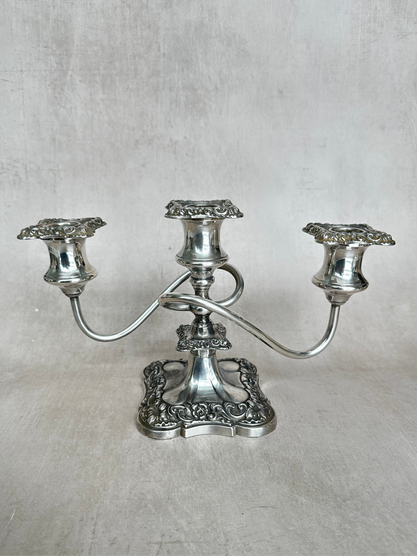 Art Nouveau Benedict Proctor Silver Plated Twisted Arms Candelabra