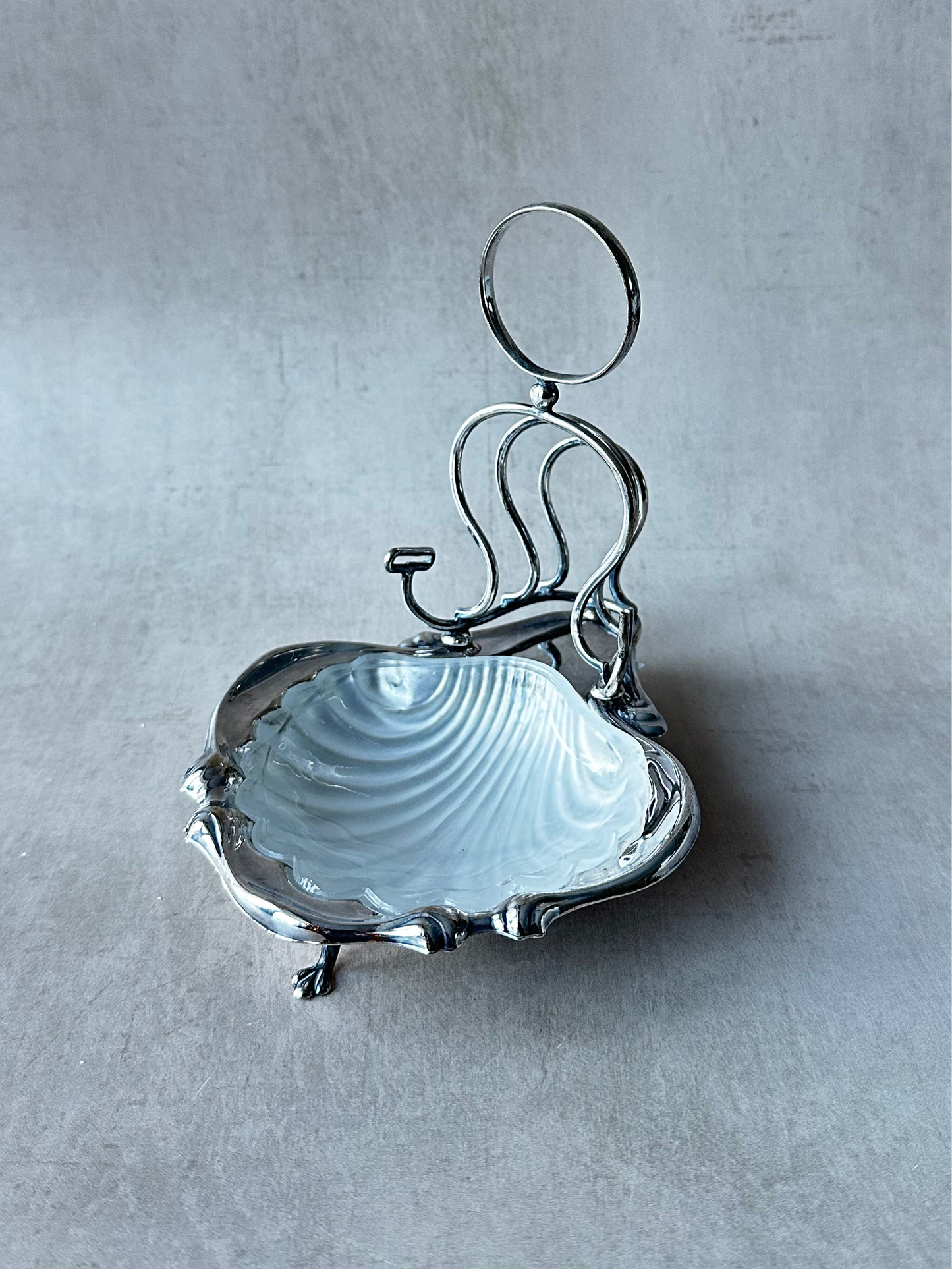 Vintage Silver Plated Butter and Toast Stand with Glass Insert E.P.N.S