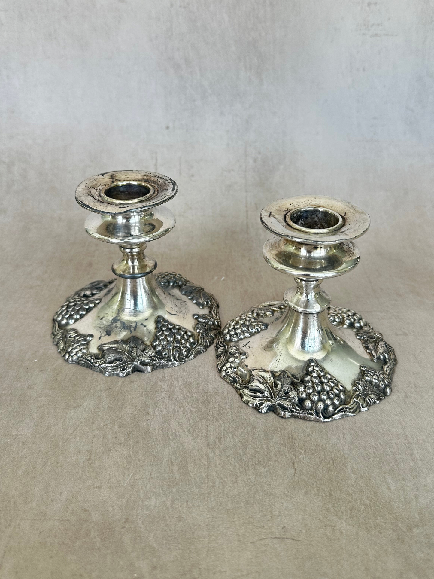 Set of two Silver Plated Benedict Proctor Candle Stickholders