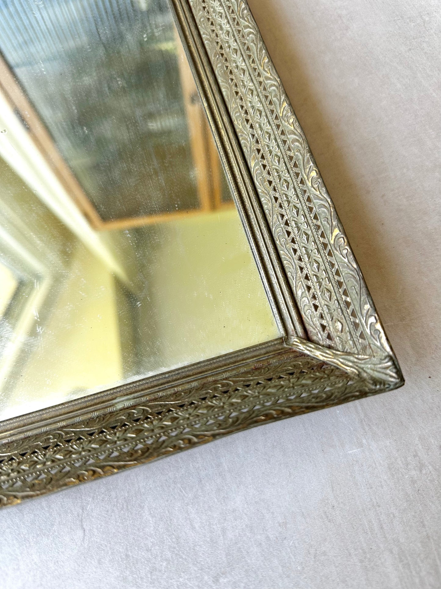 Vintage French Perfume Tray or Framed Miror