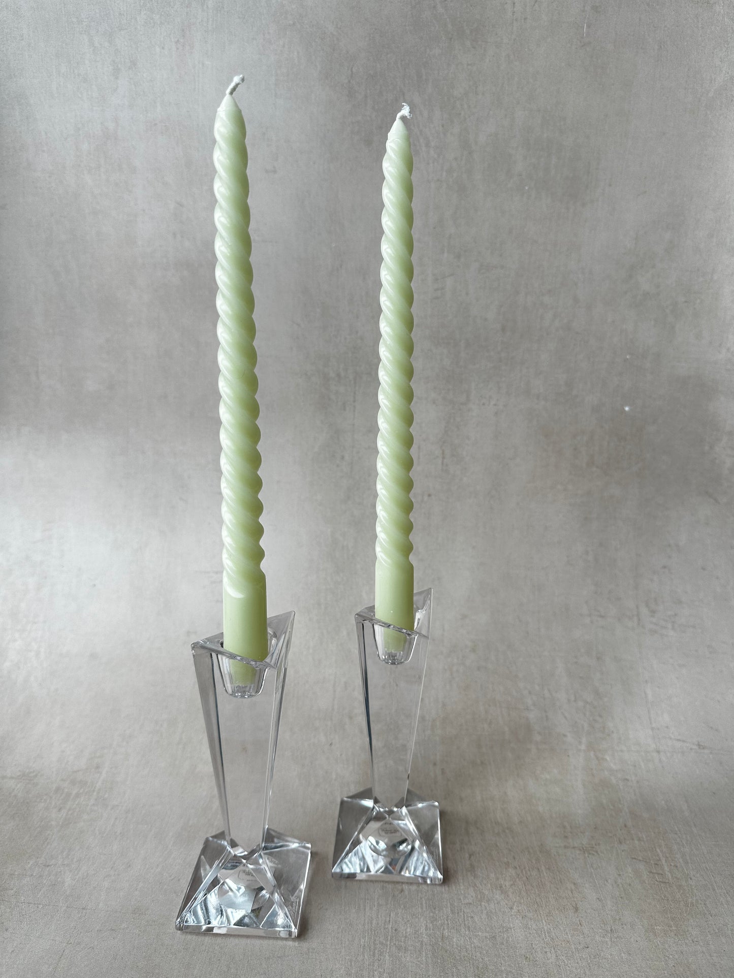 Set of Two Rosenthal Crystal Candlestick Holder