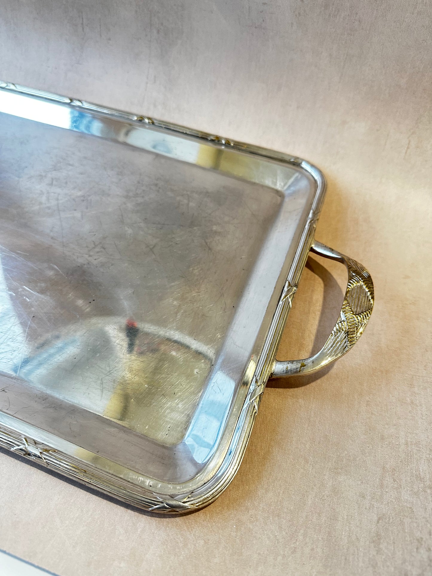 Silver Plated Handled Serving Tray
