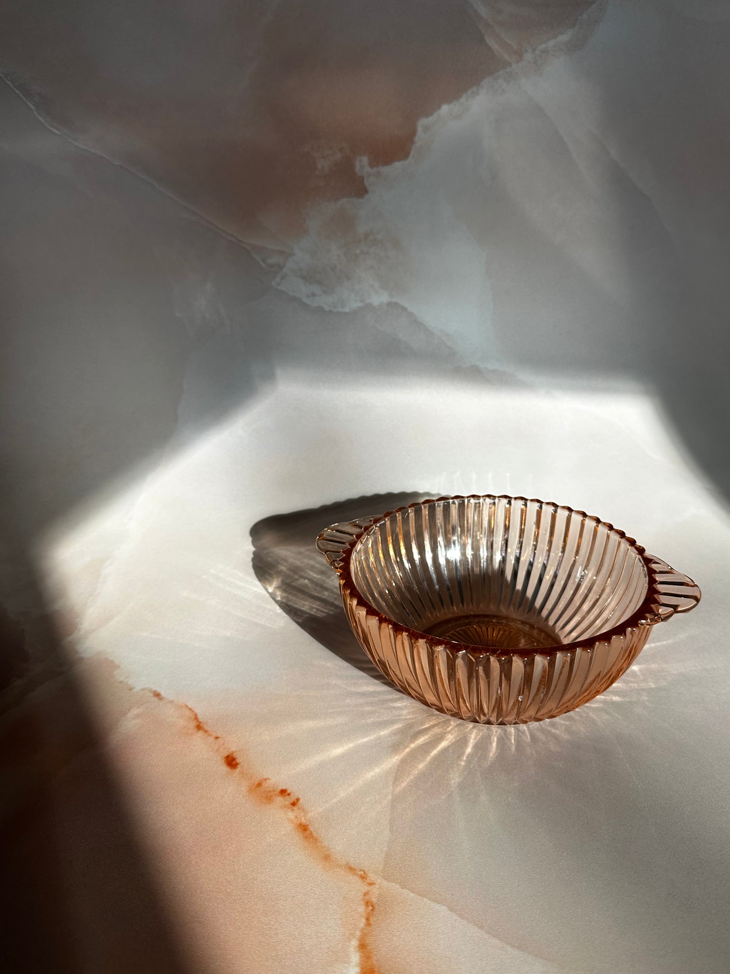 Vintage Pink Depression Glass bowl