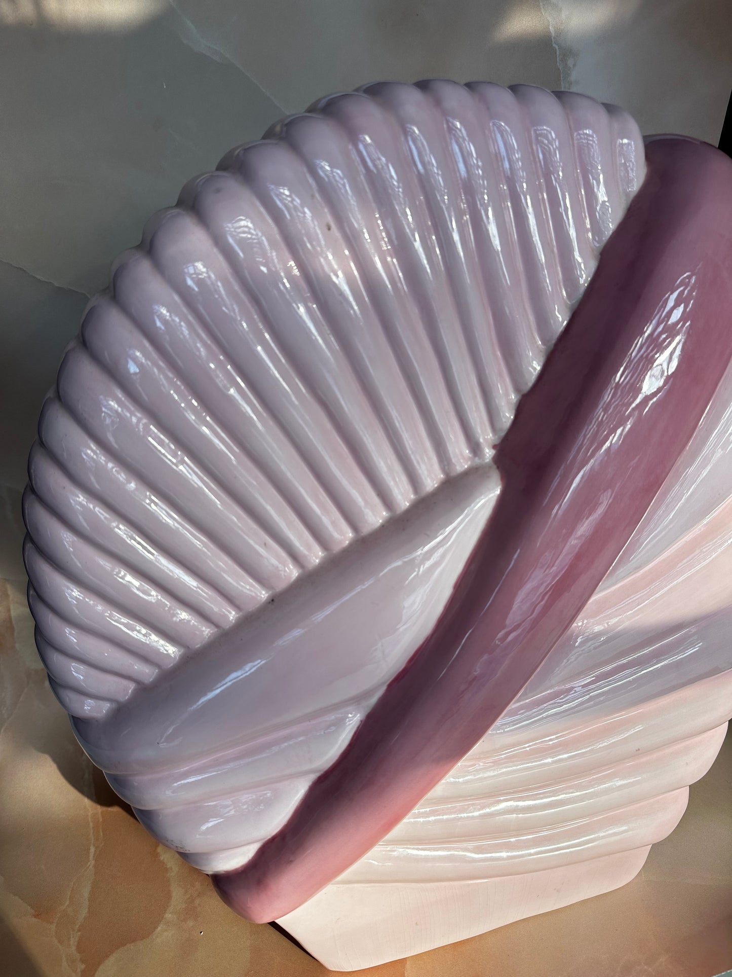 Giant Pink Art Deco Shell