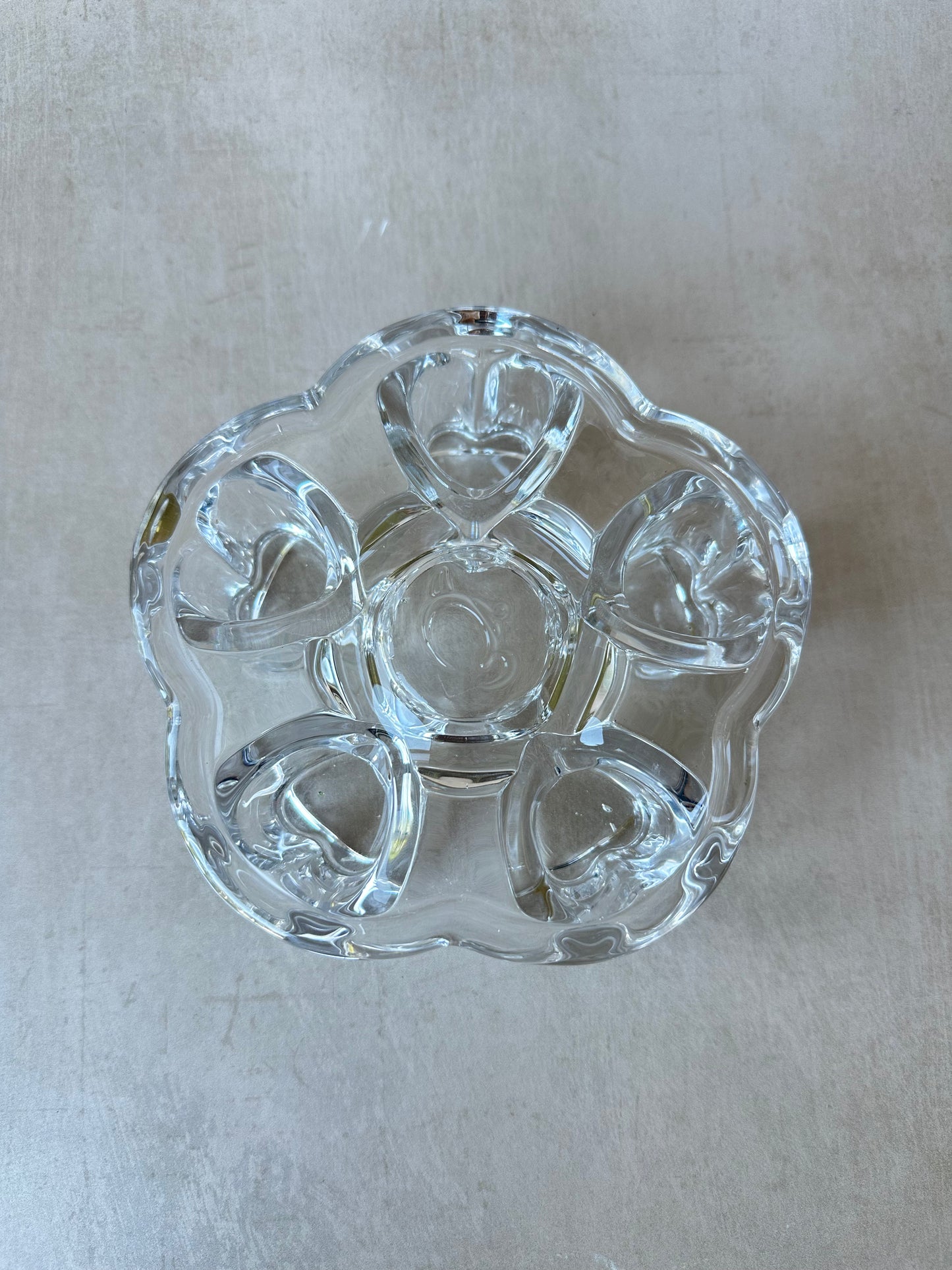 Bougeoir en forme de cœur pour 5 bougies