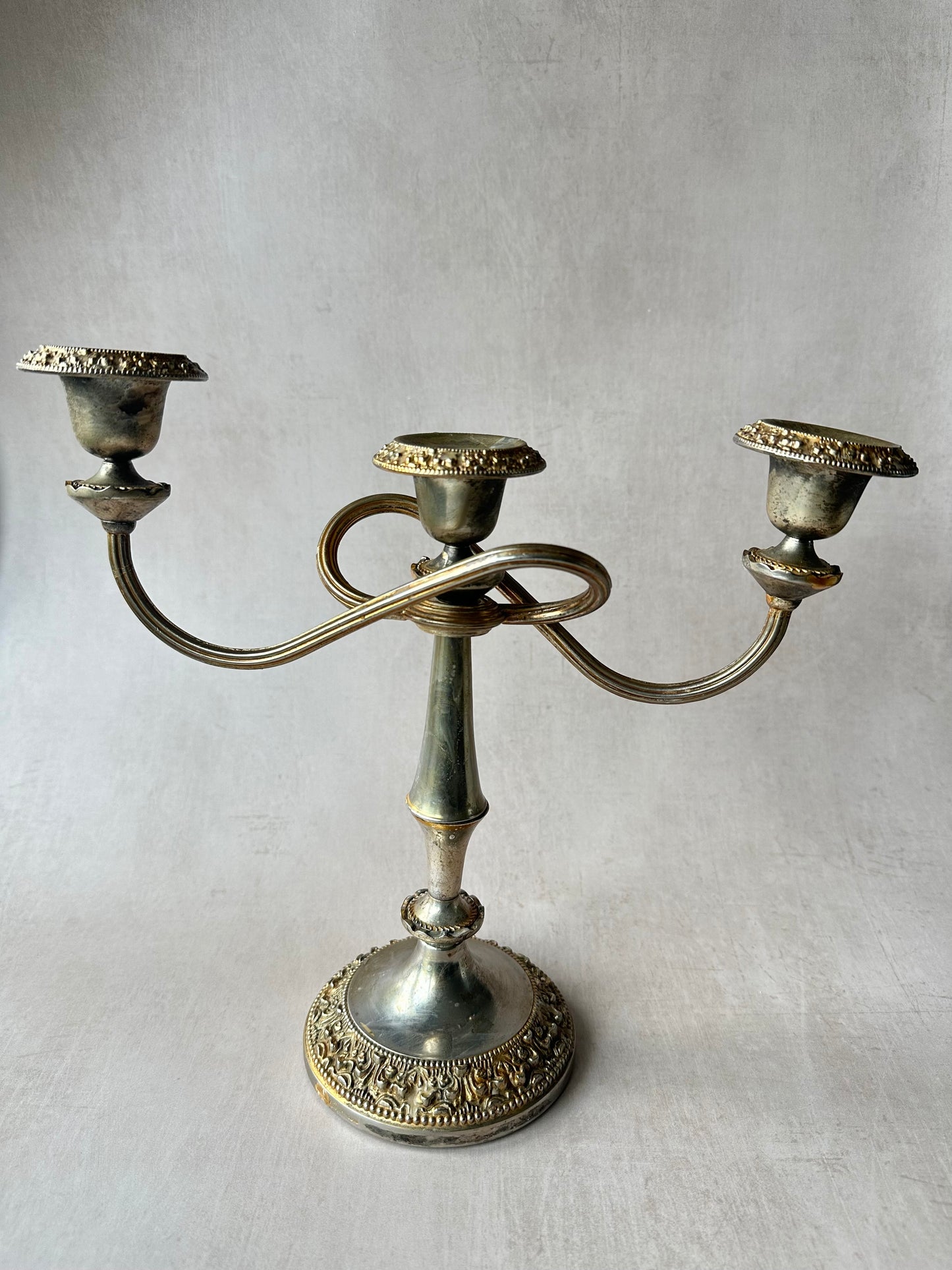 Chandelier à trois branches en argent sterling Birks