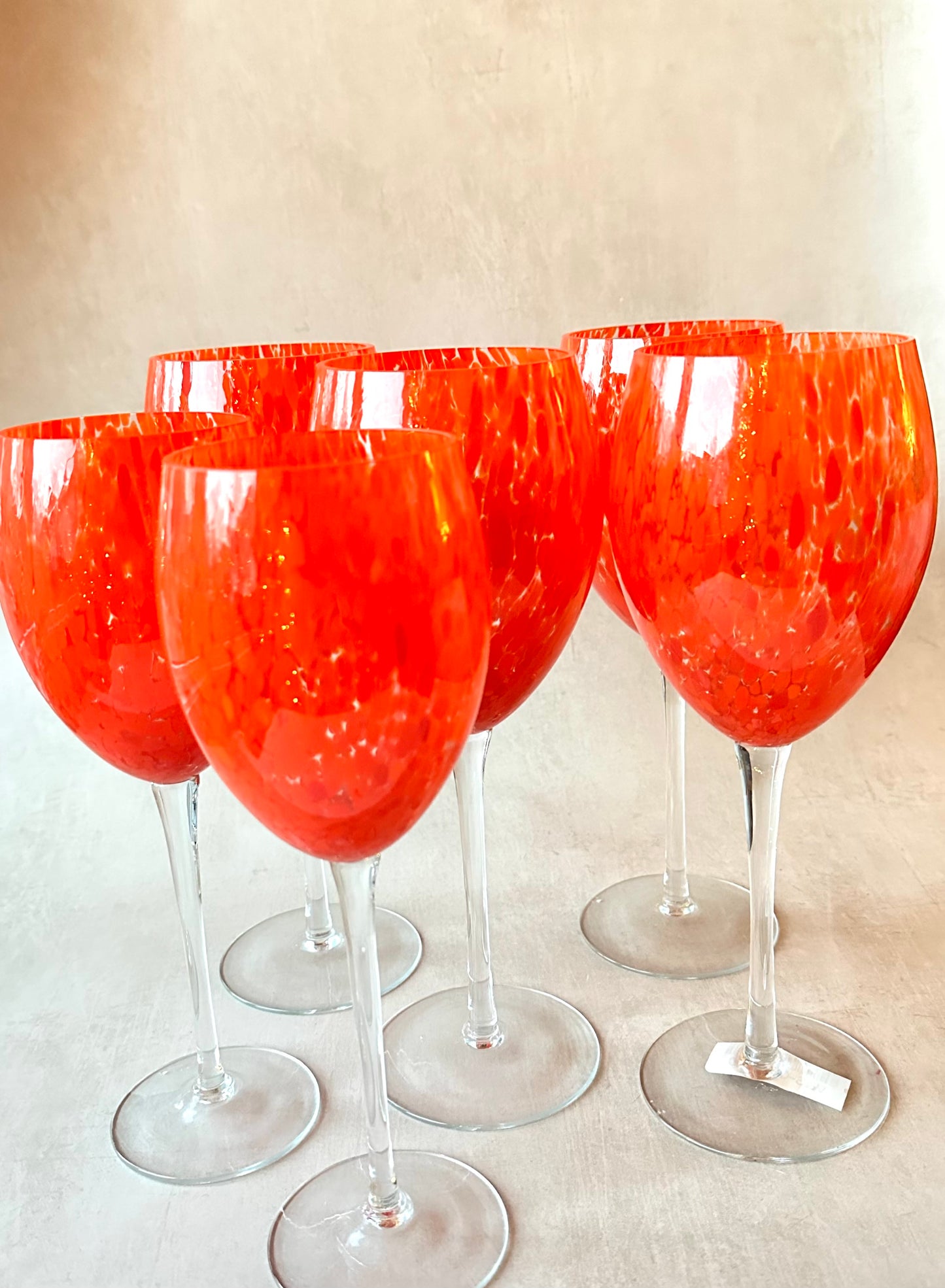 Set of 6 Italian Murano Glasses