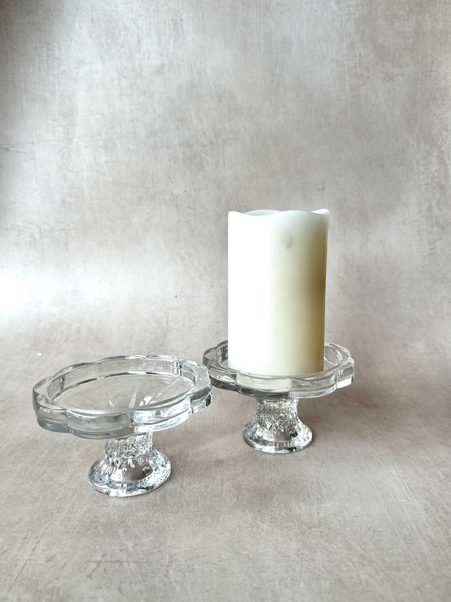 Set of Glass Candle Holder