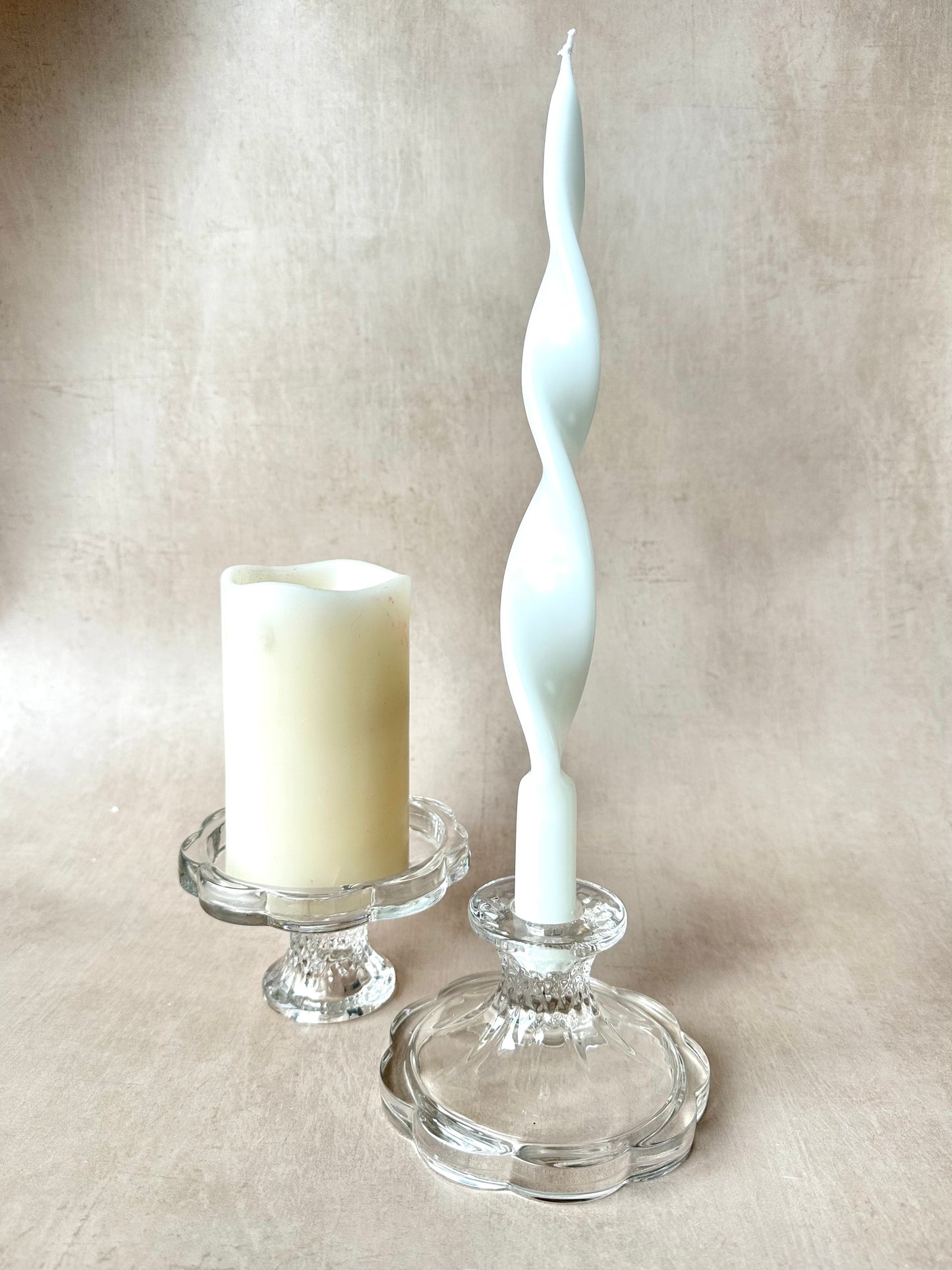 Set of Glass Candle Holder