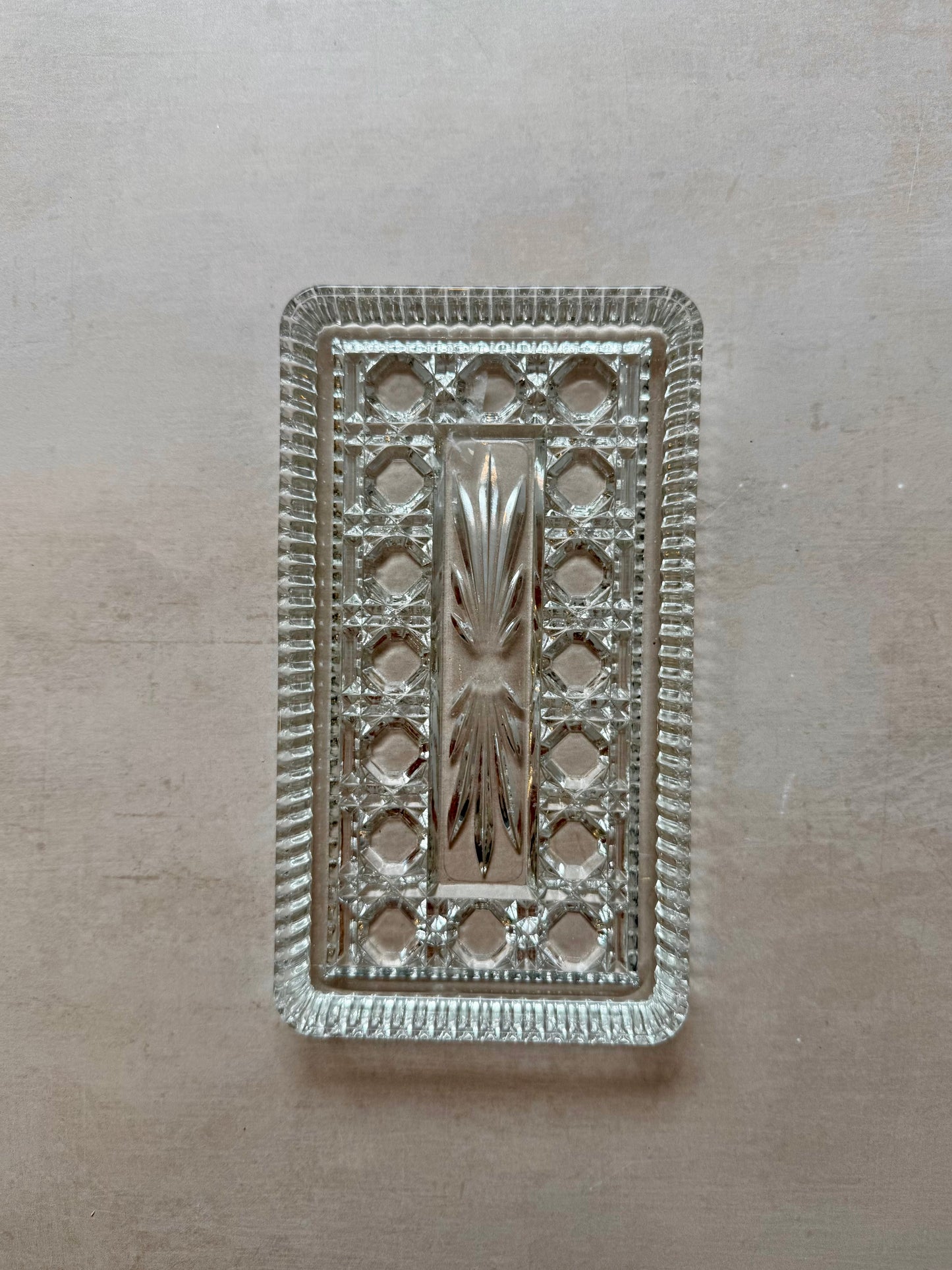 Plat rectangulaire en cristal