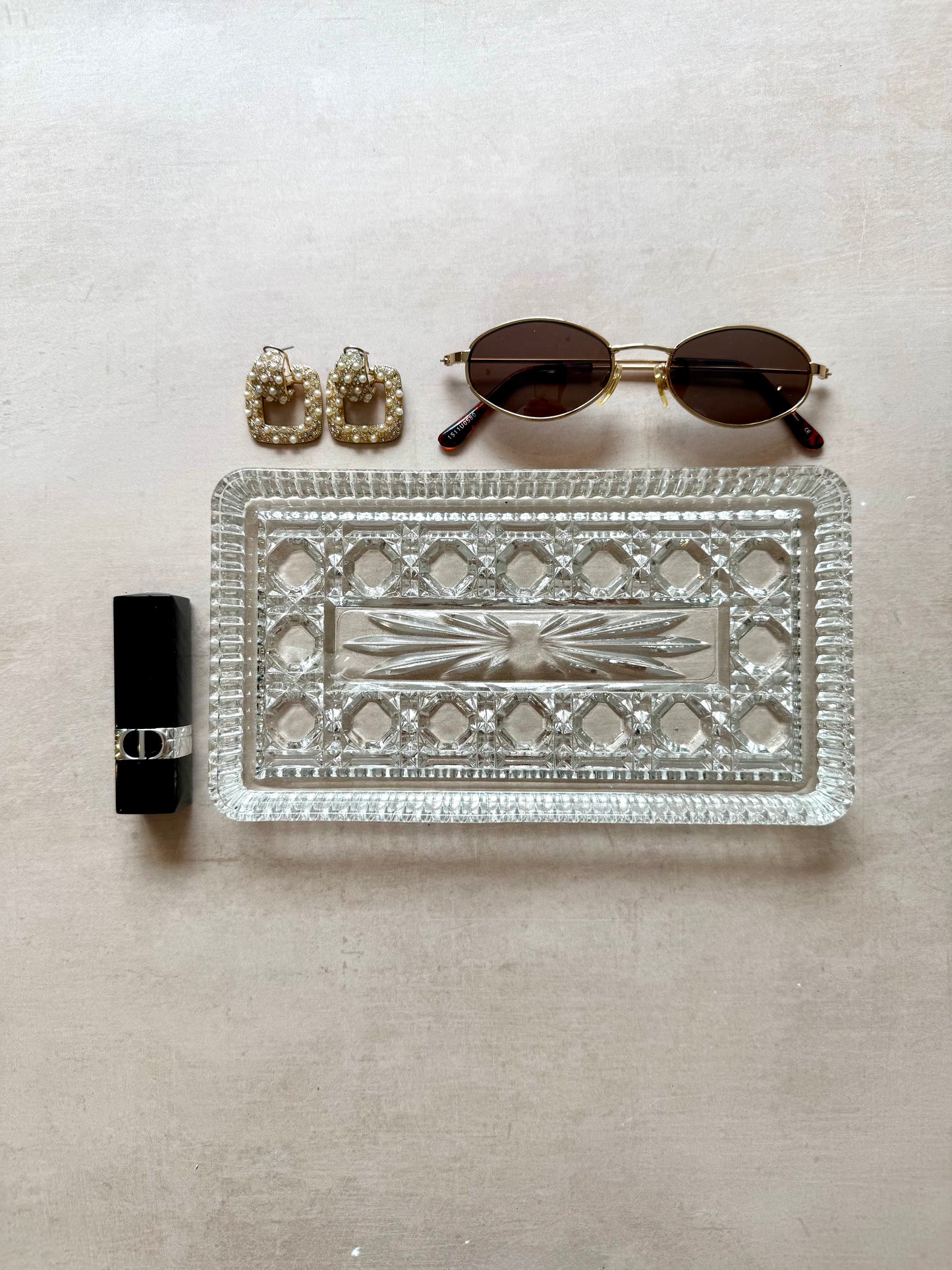 Plat rectangulaire en cristal