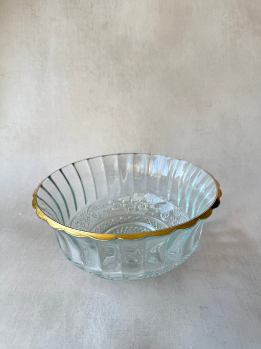 Glass Bowl Lined with Gold