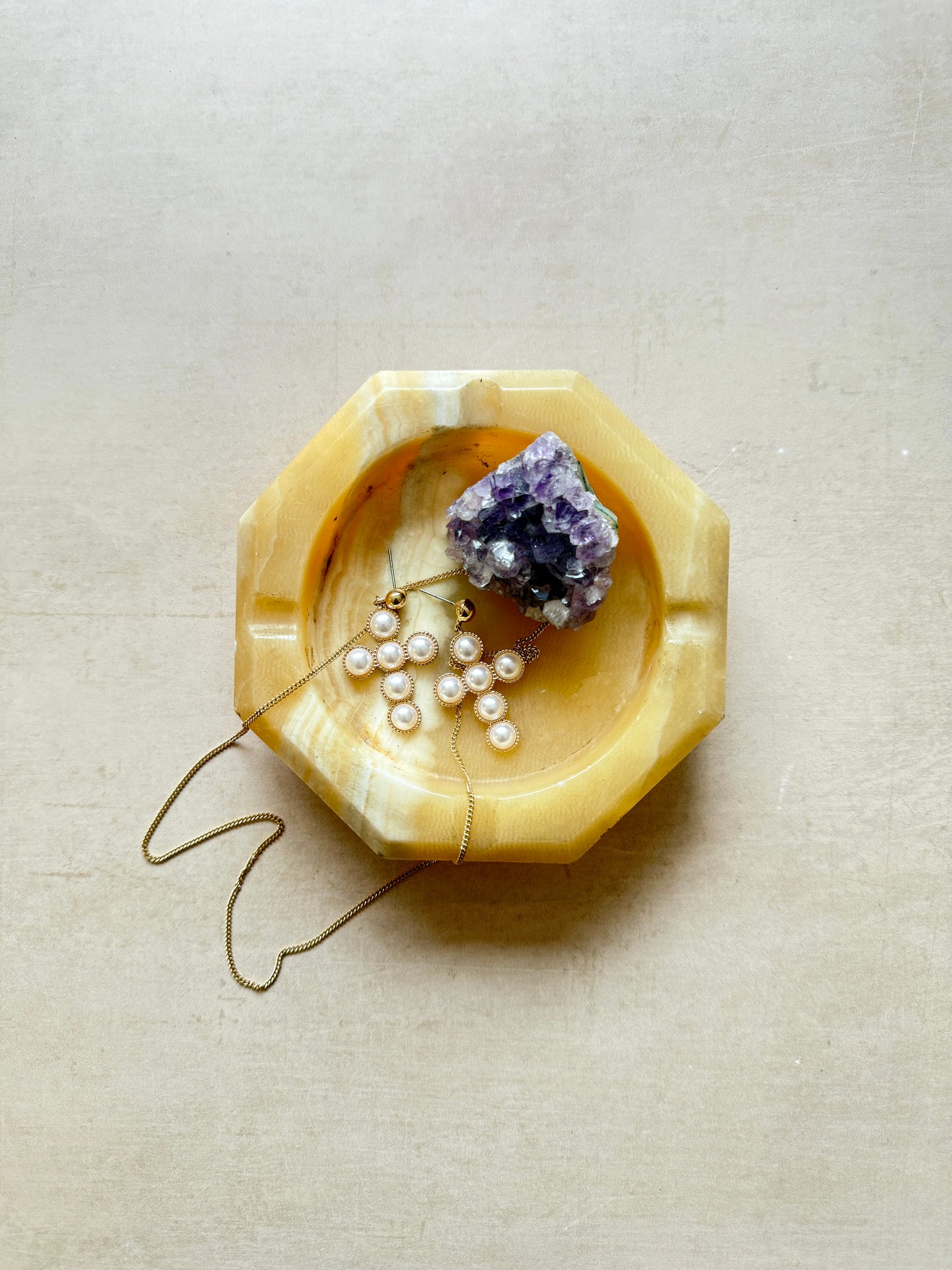 Geometric Shaped Onyx Ashtray / Jewellery Dish