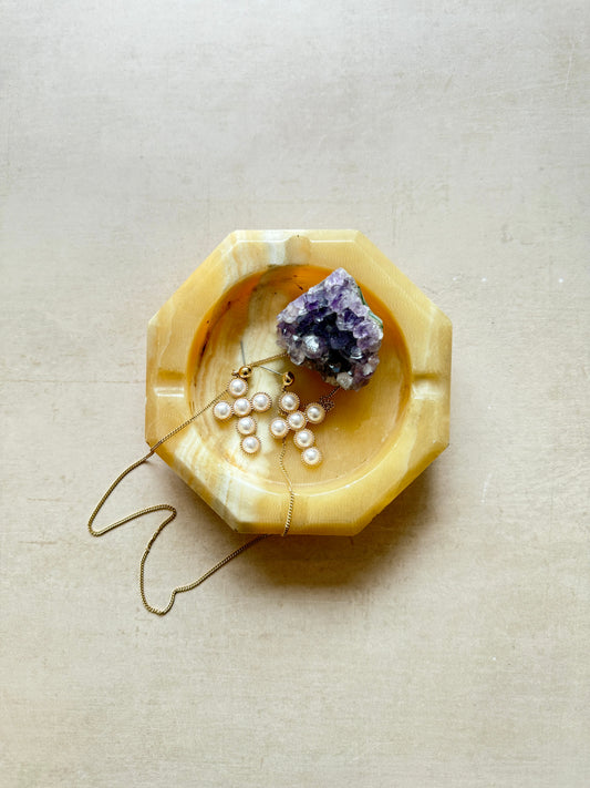 Geometric Shaped Onyx Ashtray / Jewellery Dish