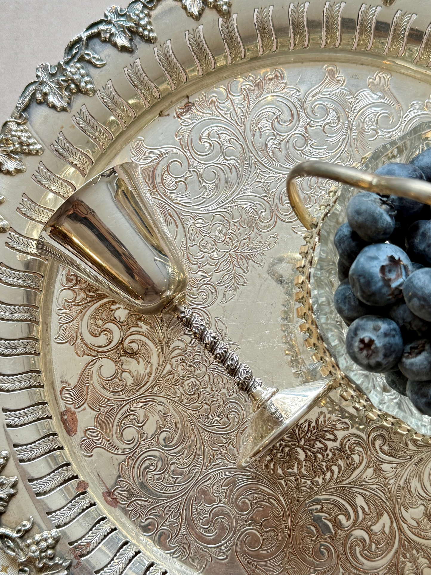 Set of 4 Mini Vintage Viking Silver Plate E.P. Brass Goblets (Copy)