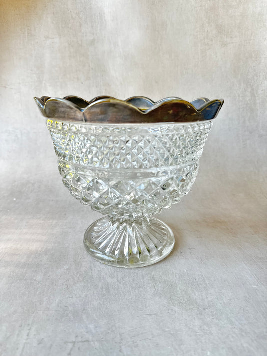Cut Glass and Silver Plated Champagne Cooler
