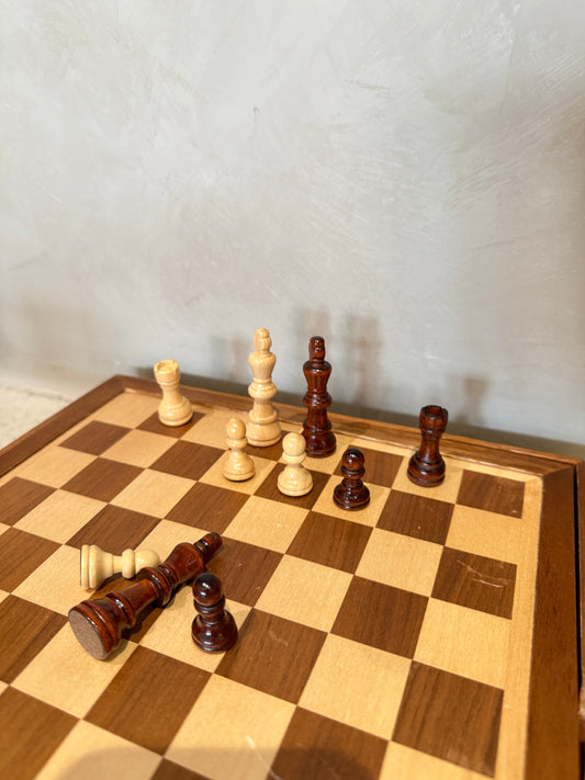 Wooden Chess and domino’s game