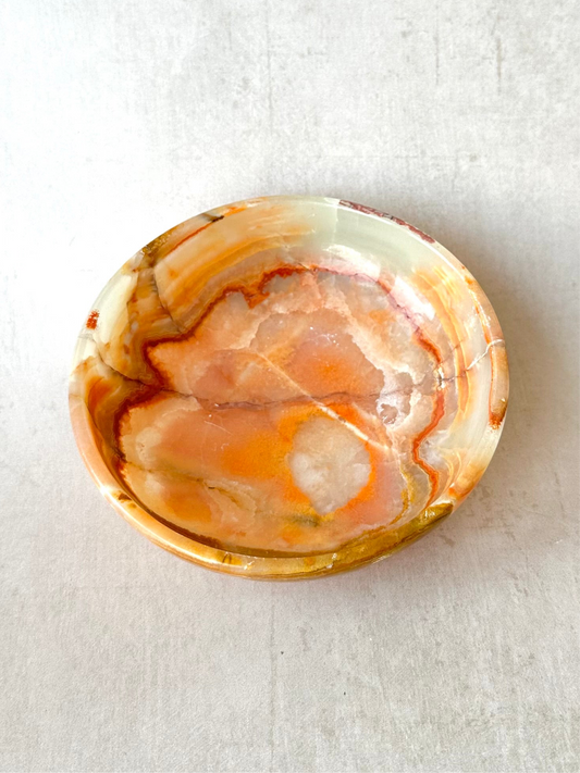 Plat à bibelots en onyx