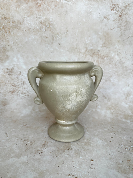 Double Handle Grey Coloured Vintage Vase