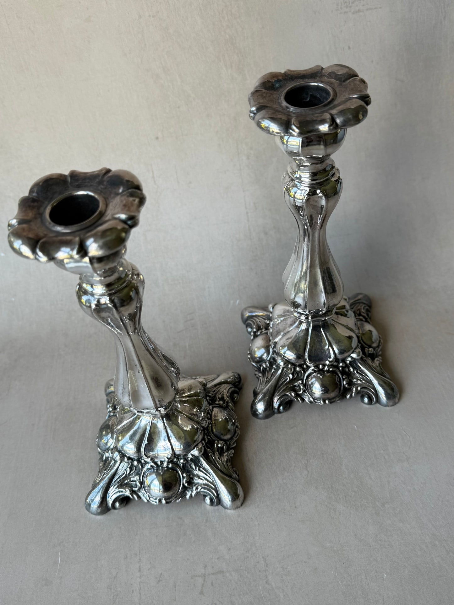 Set of two Silver Plated W.M. Rogers Candle Stickholders