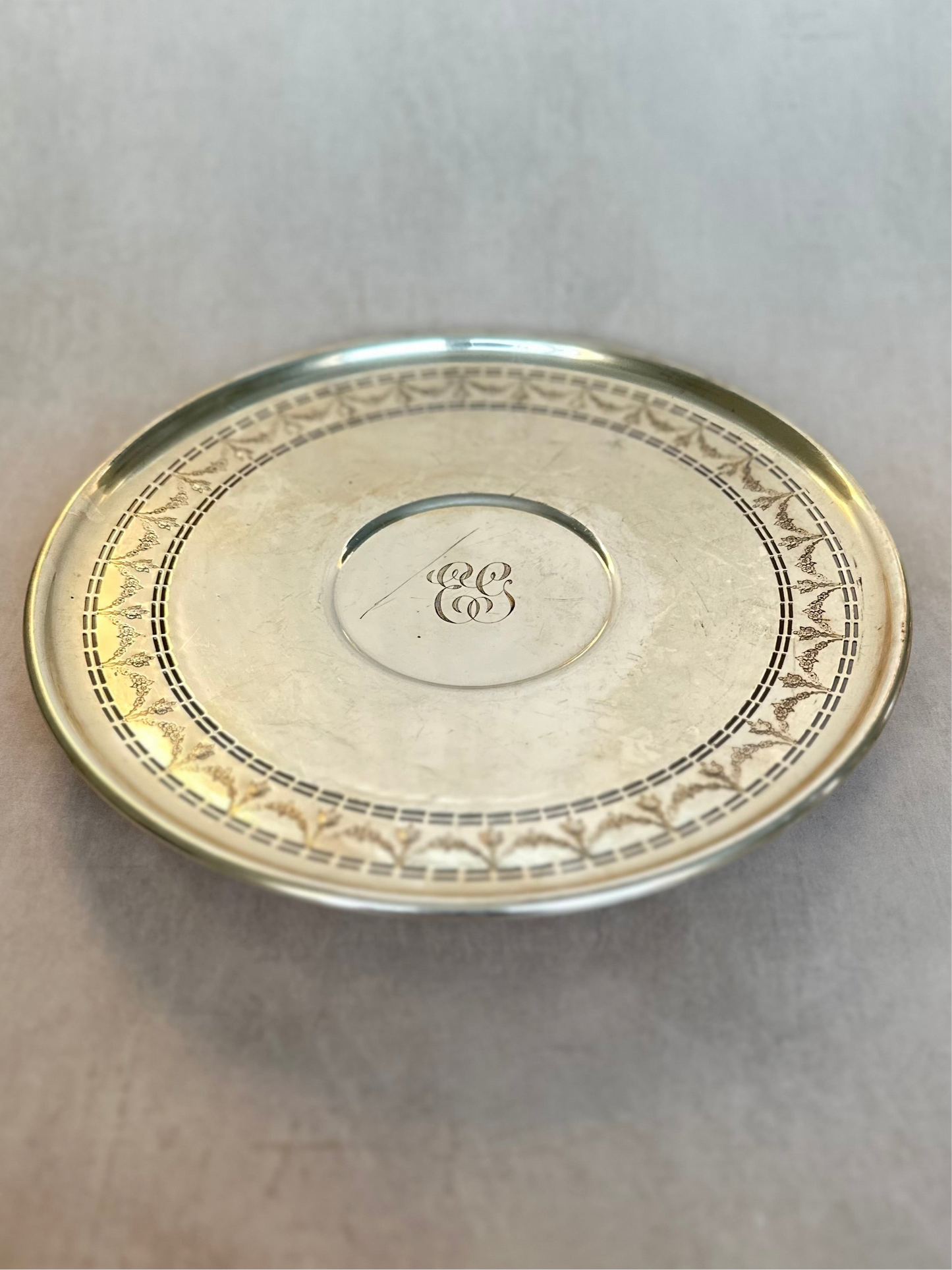 Pierced Silver Plated Serving Plate on Pedestal (Copy)