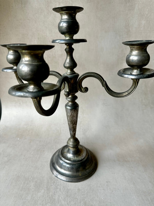 Silver Plated 4 Candle Candelabra