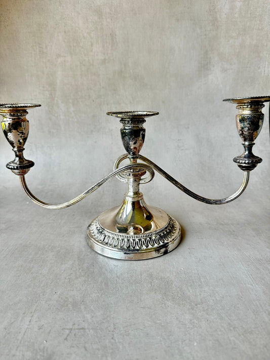 Vintage Sheffield Reproduction Silver Candelabra
