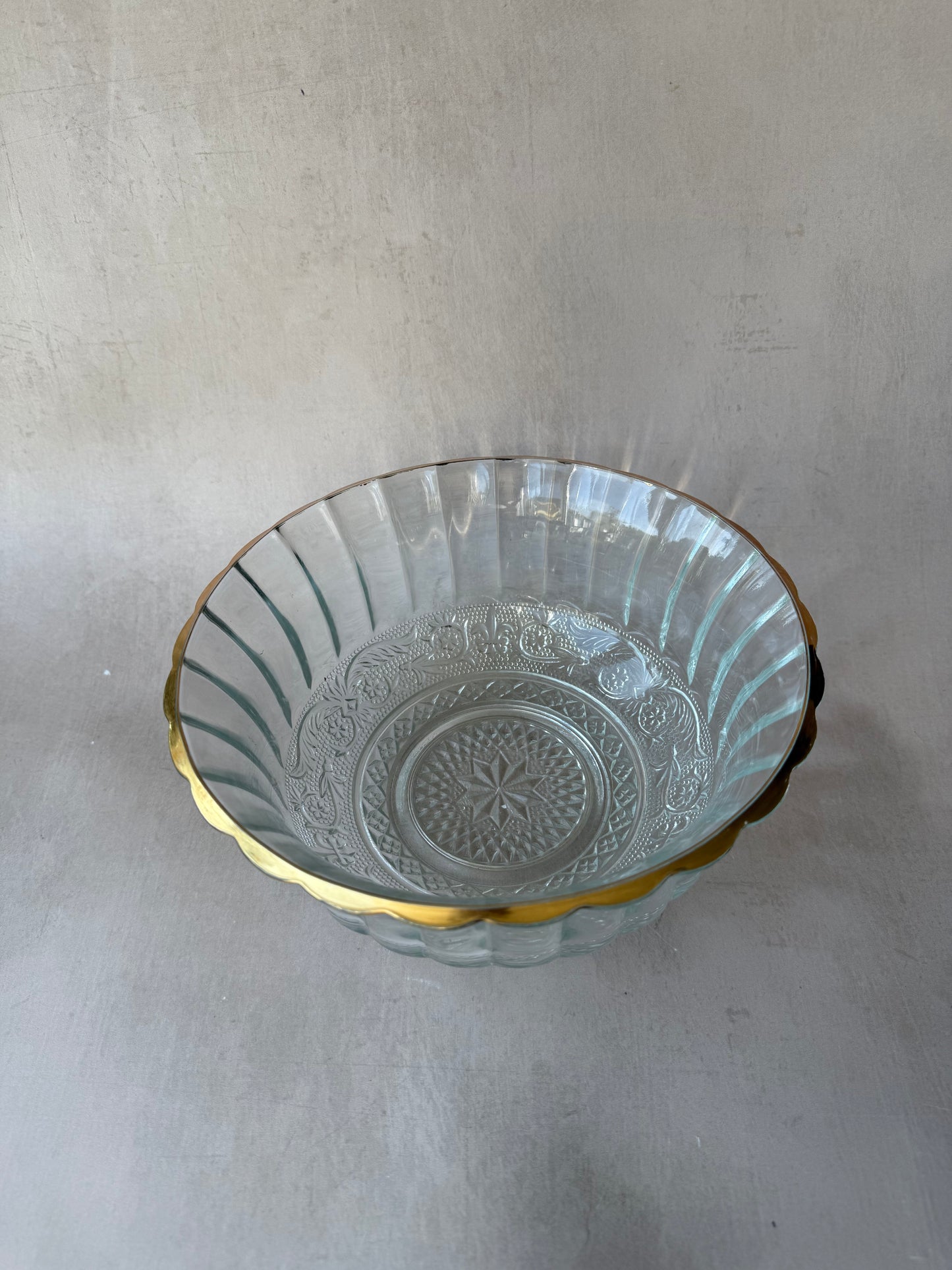 Glass Bowl Lined with Gold