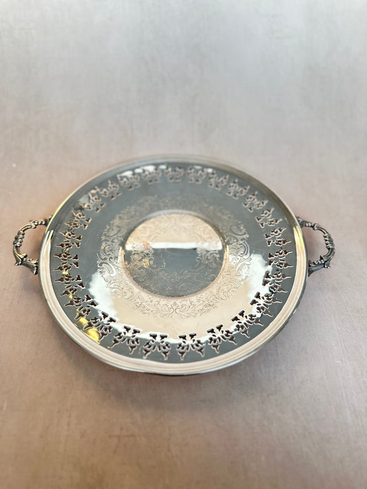Marlboro Plate Silver Dish with Handles