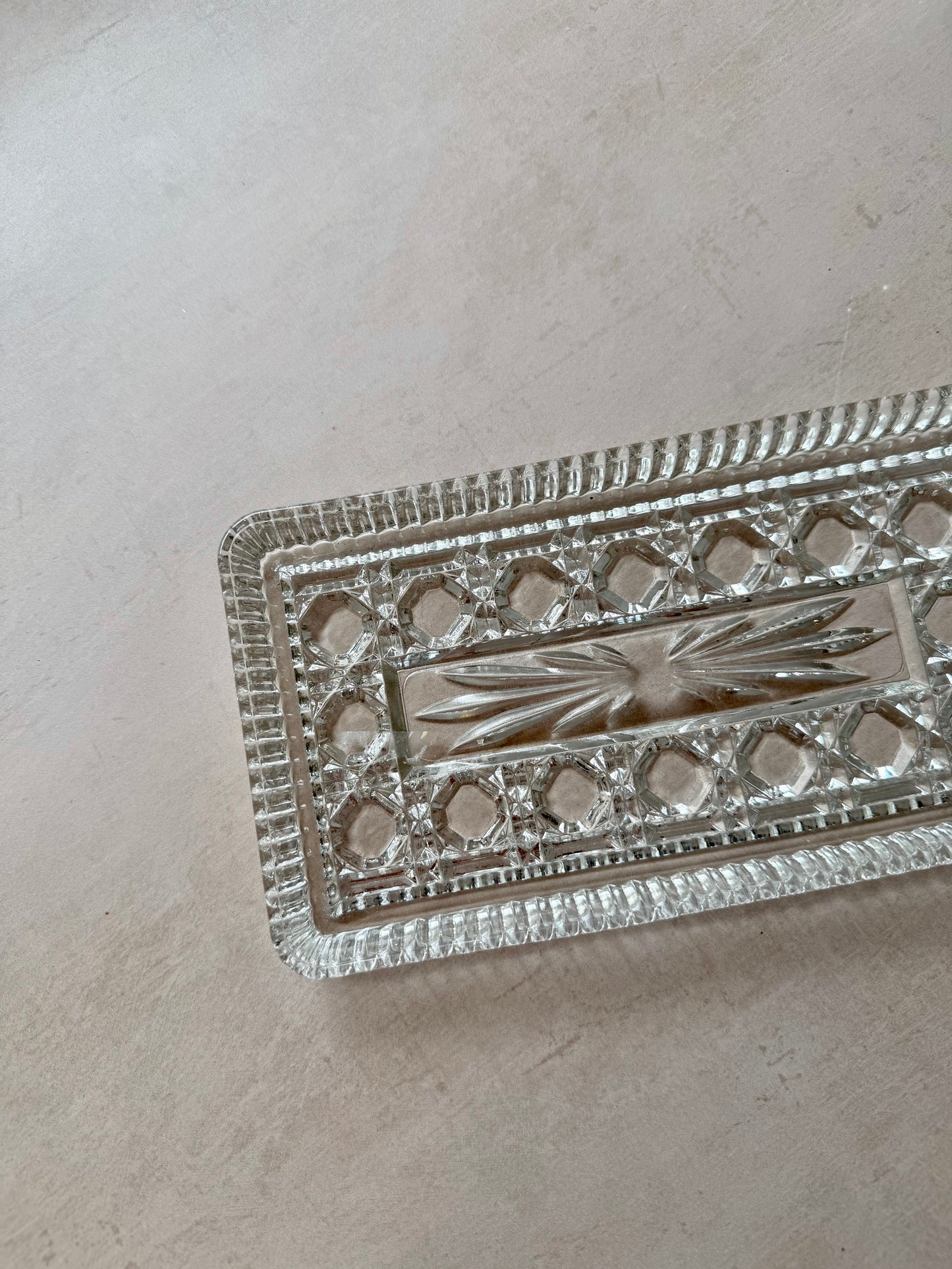 Plat rectangulaire en cristal