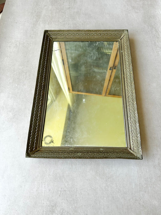 Vintage French Perfume Tray or Framed Miror