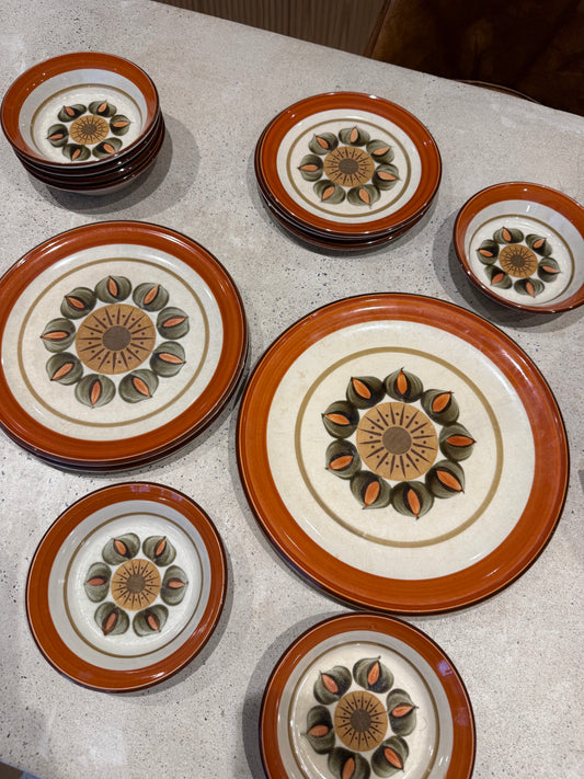 Set of 14 Melba MCM Retro Assorted Dinner set