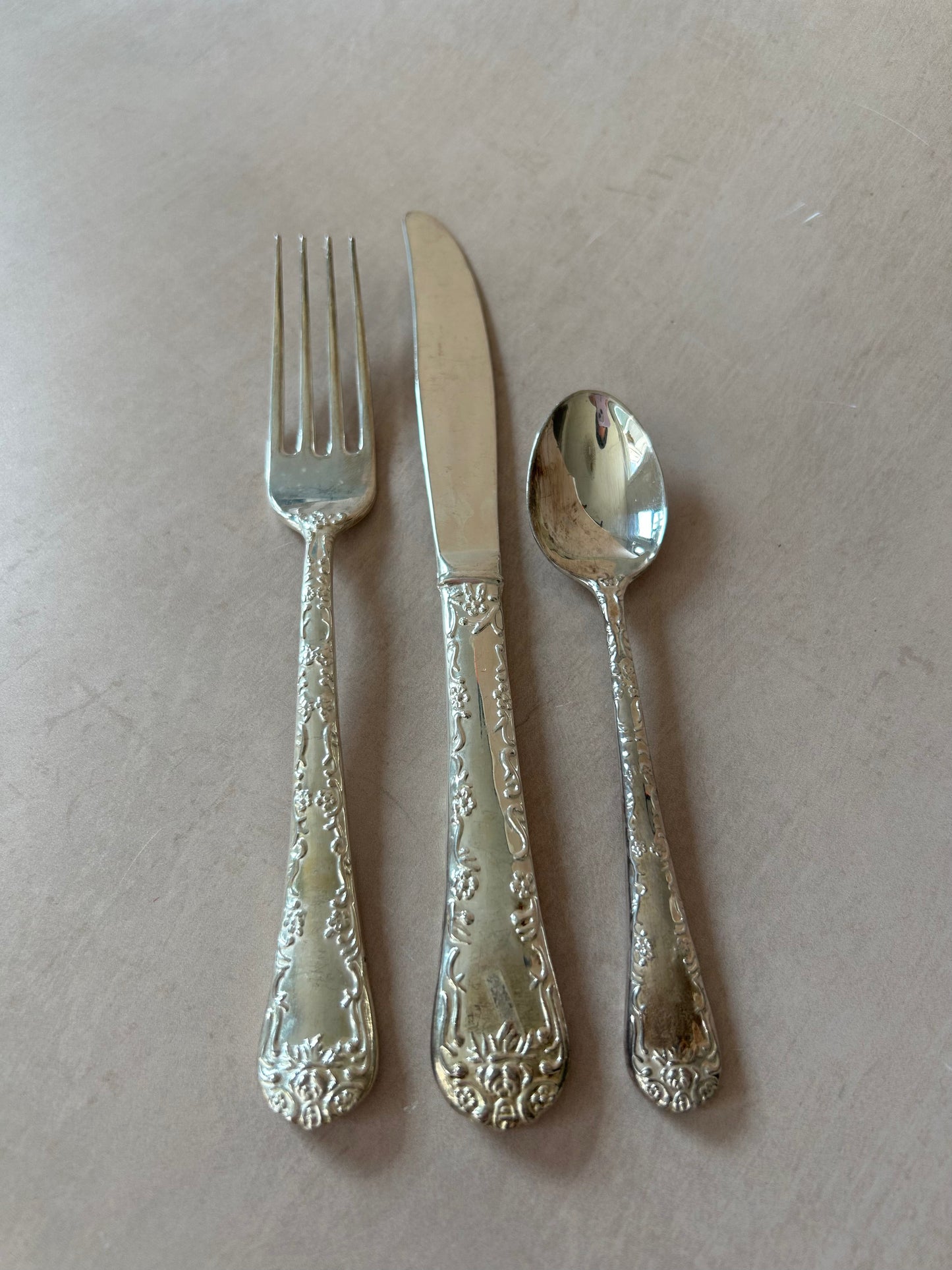 William Rogers & Sons Cutlery Set with Ornate handles (re-production)