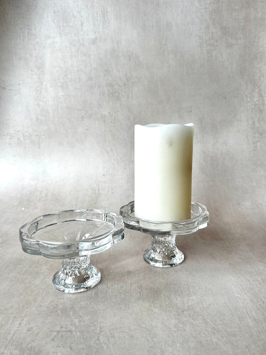 Set of Glass Candle Holder
