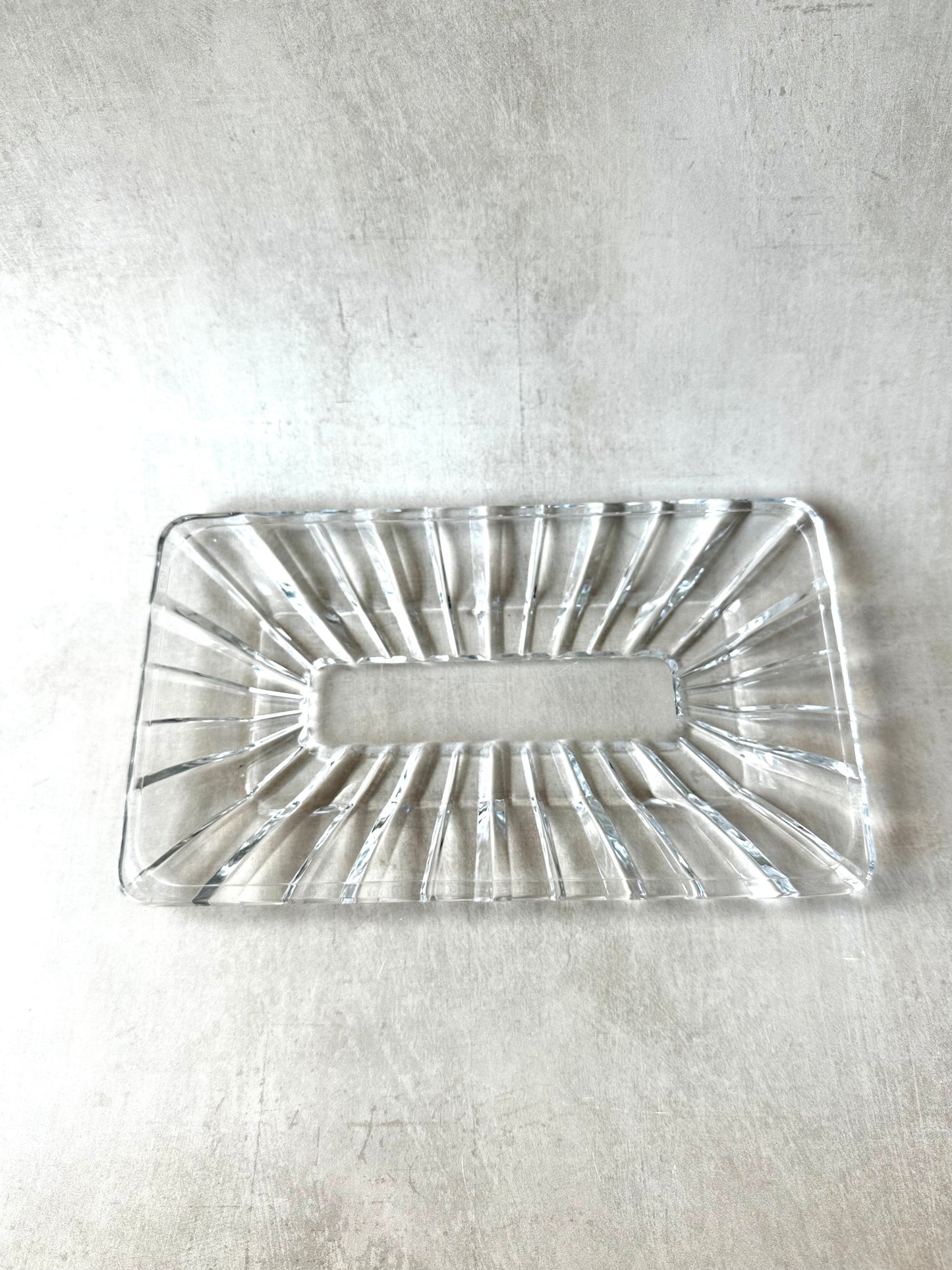 Plat de service en cristal antique