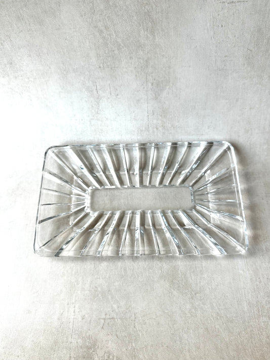 Plat de service en cristal antique